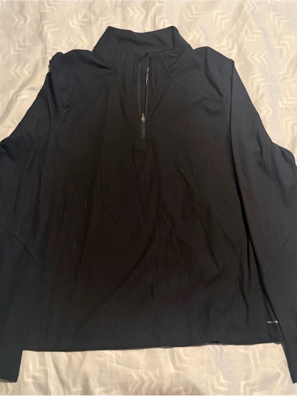 Mondetta Black Half-Zip Long Sleeve Top